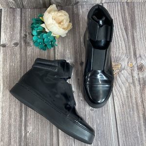 Atelje 71 Black Leather  Emerald Sneakers 9M